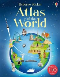 Sticker Atlas of the World Usborne / Книга з наклейками