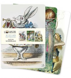 Alice in Wonderland Set of 3 Midi Notebooks Flame Tree Gift / Набір блокнотів
