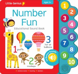 Little Genius: 10 Button Sound Number Fun Lake Press / Книга зі звуковим ефектом