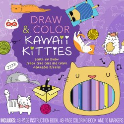 Draw & Color Kawaii Kitties Kit Chartwell Books / Набір для творчості