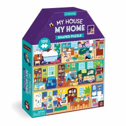 My House, My Home 100 Piece House-Shaped Puzzle Mudpuppy Press / Пазли