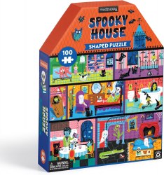 Spooky House 100 Piece House-Shaped Puzzle Mudpuppy Press / Пазли
