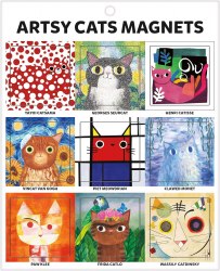 Artsy Cats Magnets Mudpuppy Press / Набір магнітів