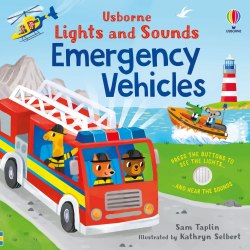 Lights and Sounds: Emergency Vehicles Usborne / Книга зі звуковим ефектом, Книга зі світловим ефектом