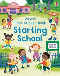 First Sticker Book: Starting School Usborne / Книга з наклейками