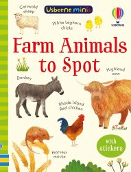 Usborne Minis: Farm Animals to Spot Usborne / Книга з наклейками