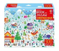 Usborne Book and Jigsaw: Christmas Maze Usborne / Книга з пазлом