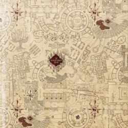 Harry Potter Gift Wrap: The Marauder's Map MinaLima / Папір для пакування