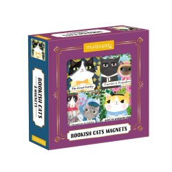 Bookish Cats Magnets Mudpuppy Press / Набір магнітів