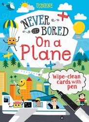 Never Get Bored on a Plane Wipe-Clean Cards with Pen Usborne / Картки з маркером