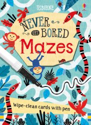 Never Get Bored: Mazes Wipe-Clean Cards with Pen Usborne / Картки з маркером