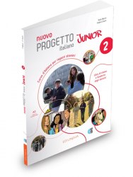 Nuovo Progetto Italiano Junior 2 Libro & Quaderno + audio + video (QR code) Edilingua / Підручник + зошит