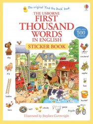 First Thousand Words in English Sticker Book Usborne / Книга з наклейками