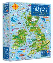 Great Britain and Ireland Atlas and Jigsaw Usborne / Книга з пазлом