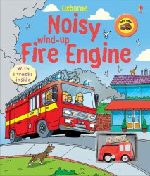 Noisy Wind-up Fire Engine Usborne / Книга з іграшкою