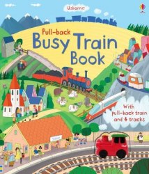 Pull-Back Busy Train Book Usborne / Книга з іграшкою