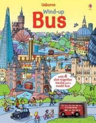 Wind-up Bus Book with Slot-together Tracks Usborne / Книга з іграшкою