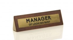 Wooden Desk Sign: Manager Boxer / Табличка на стіл