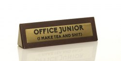 Wooden Desk Sign: Office Junior Boxer / Табличка на стіл