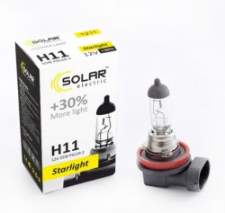 Лампы галогеновые Solar H11 +30%