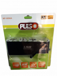 Переходник/разветвитель USB от разъема прикуривателя автомобиля PULSO WF-0096