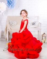 Платье Облачко красное